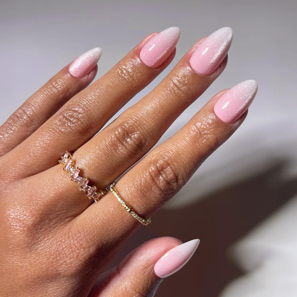 image:imageGlamnetic Press On Nails Short Almond Velvet Fake Nails 30 Pc Full KitBig Bunny Energy
