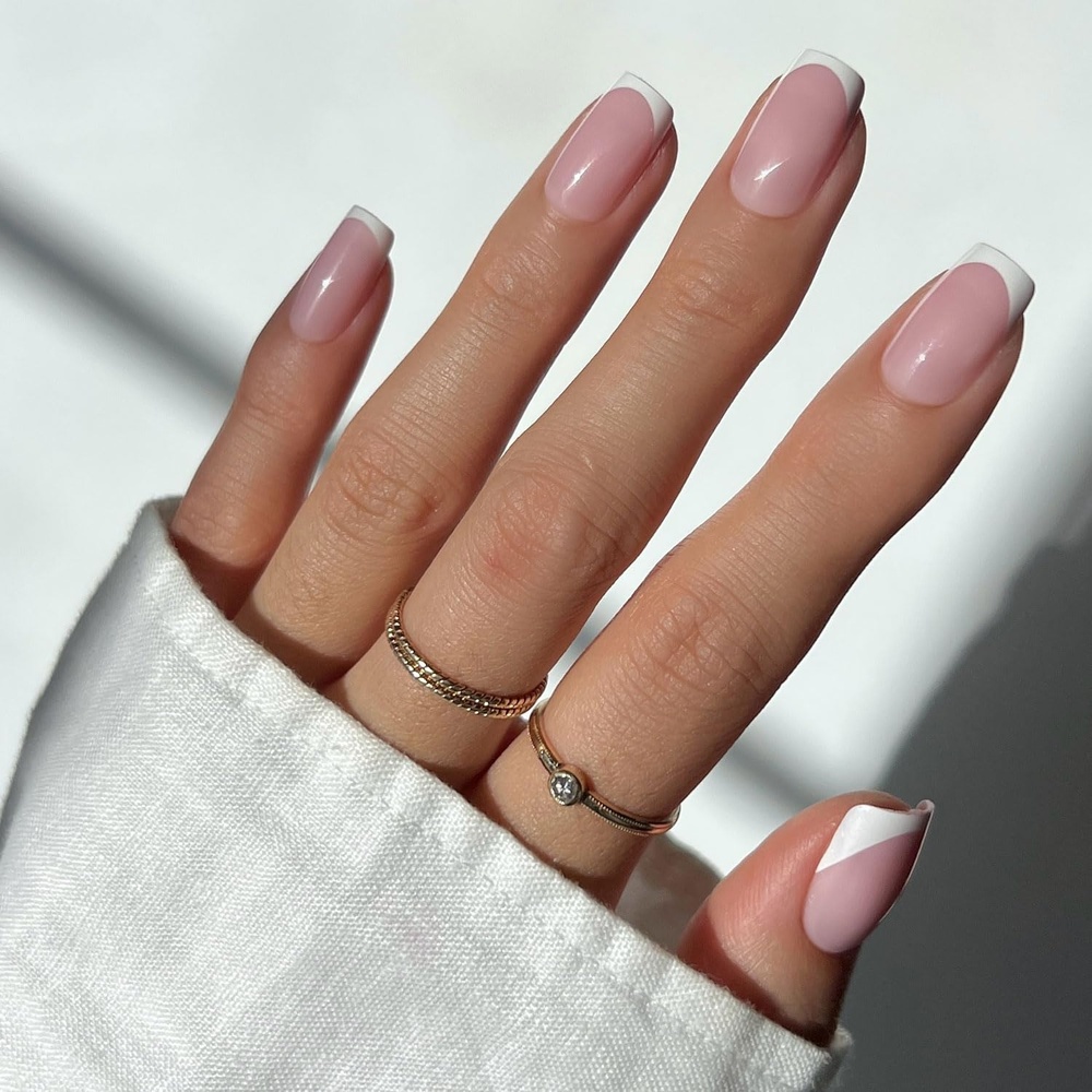 image:imageGlamnetic Press On Nails Short Oval Velvet Fake Nails 30 Pc Full Kit1B Classy French