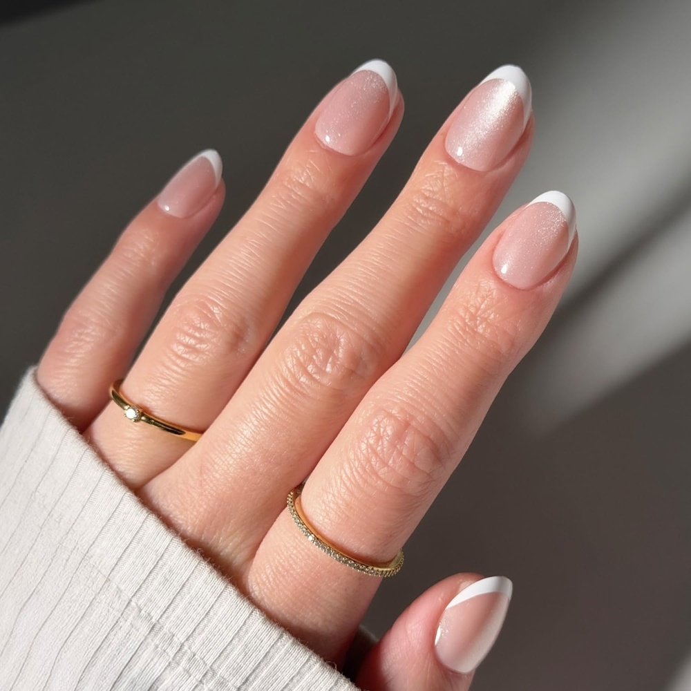 image:imageGlamnetic Press On Nails Short Oval Velvet Fake Nails 30 Pc Full Kit2N Angelic Touch