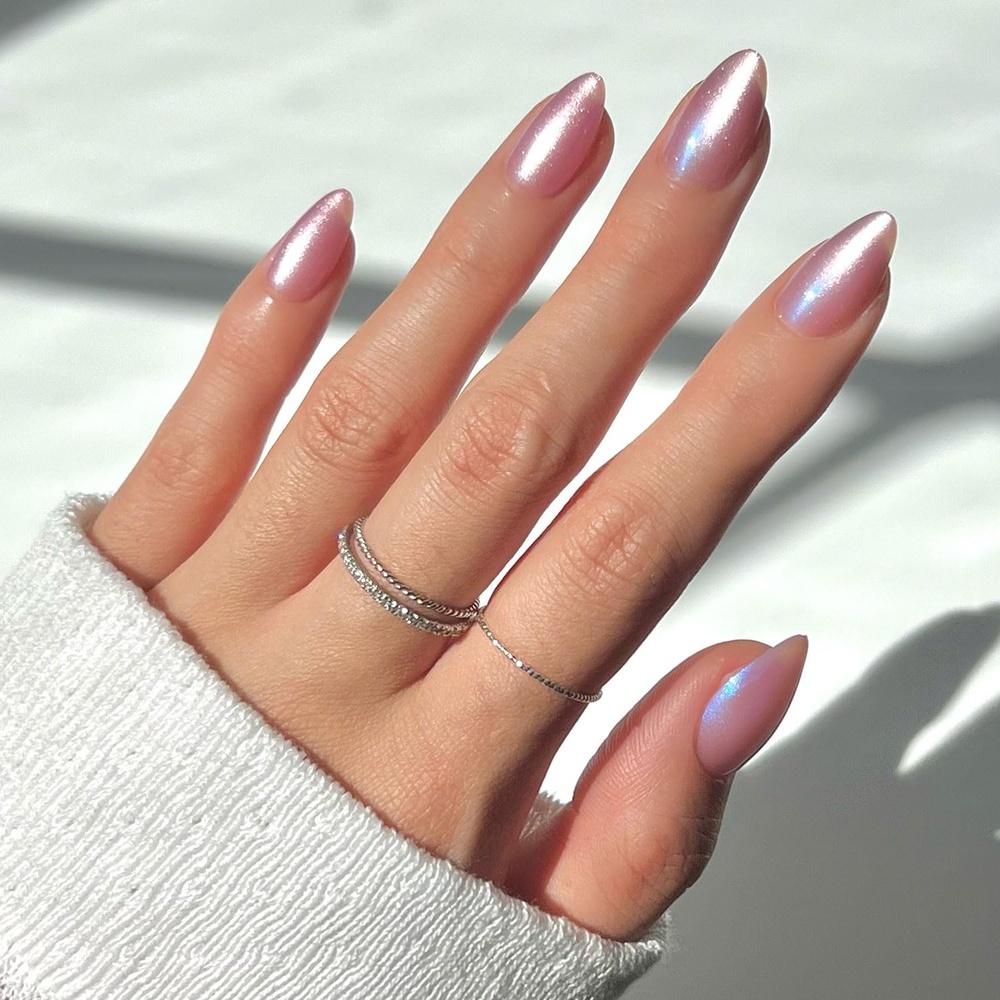 image:imageGlamnetic Press On Nails Short Oval Velvet Fake Nails 30 Pc Full Kit3A Seaspell