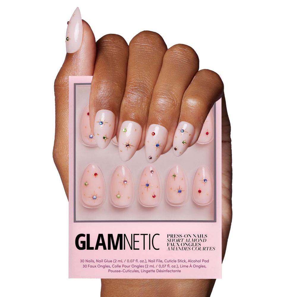 image:imageGlamnetic Press On Nails Short Oval Velvet Fake Nails 30 Pc Full Kit3L North Star