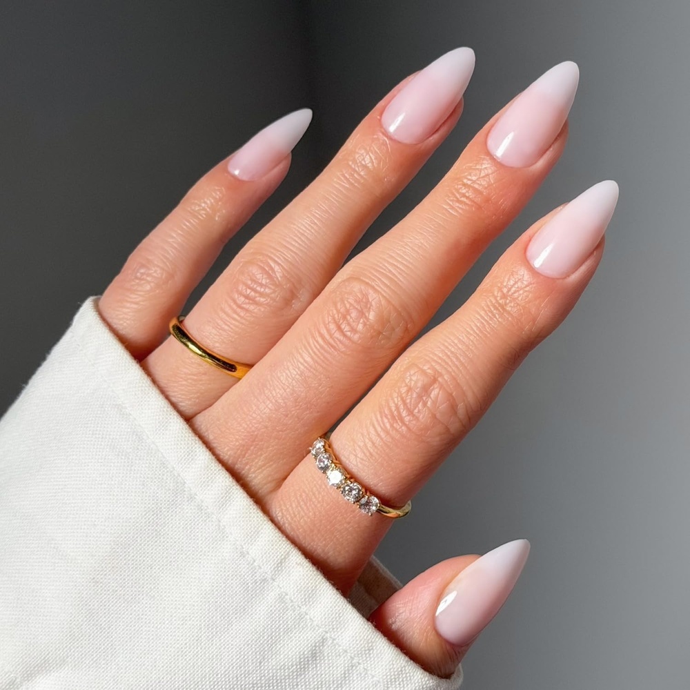 image:imageGlamnetic Press On Nails Short Round Glossy Fake Nails 30 Pc Full Kit1E Blush Blanket
