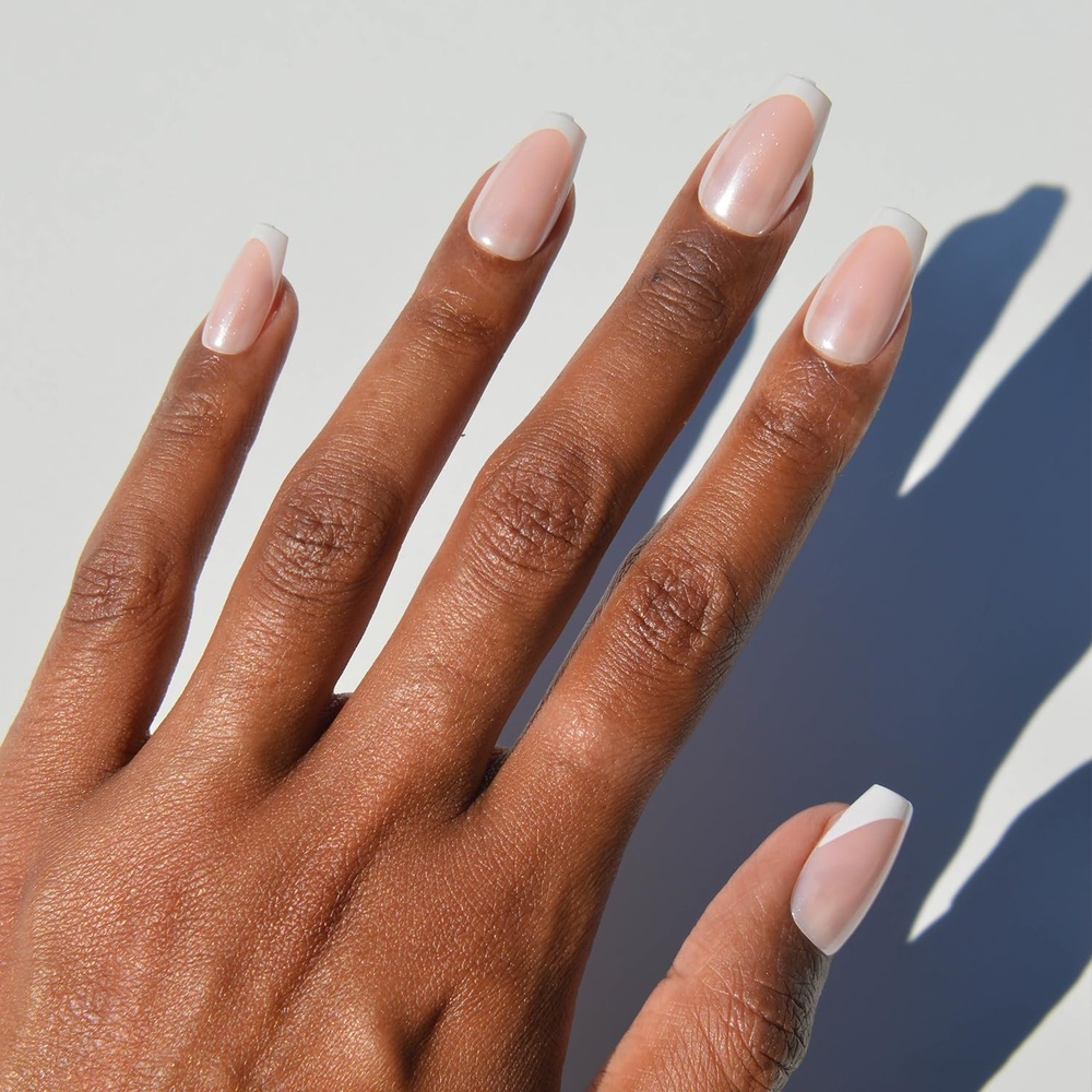 image:imageGlamnetic Press On Nails  Short Round Glossy Fake Nails 30 Pc Full Kit2E  Pearl Glaze