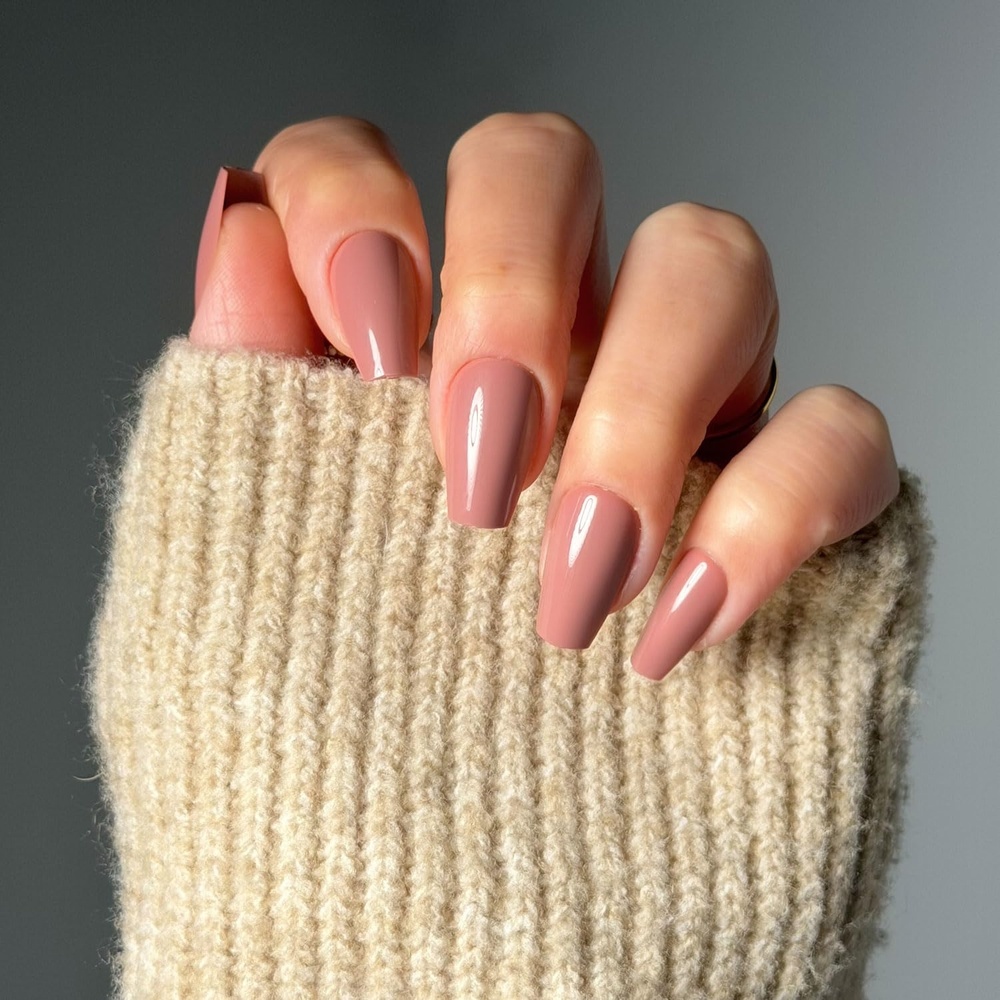 image:imageGlamnetic Press On Nails Short Round Glossy Fake Nails 30 Pc Full Kit3E Mauve Affair