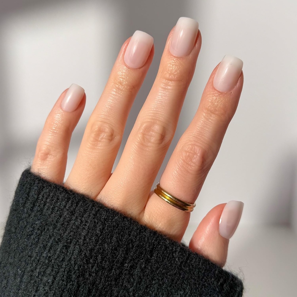 image:imageGlamnetic Press On Nails Short Round Glossy Fake Nails 30 Pc Full Kit4B Clean Cut