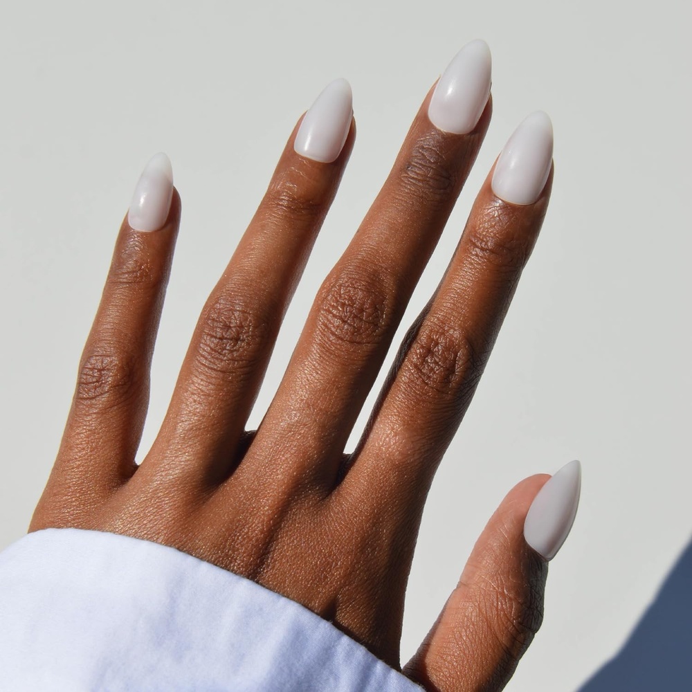 image:imageGlamnetic Press On Nails Short Round Glossy Fake Nails 30 Pc Full Kit4G Milky White