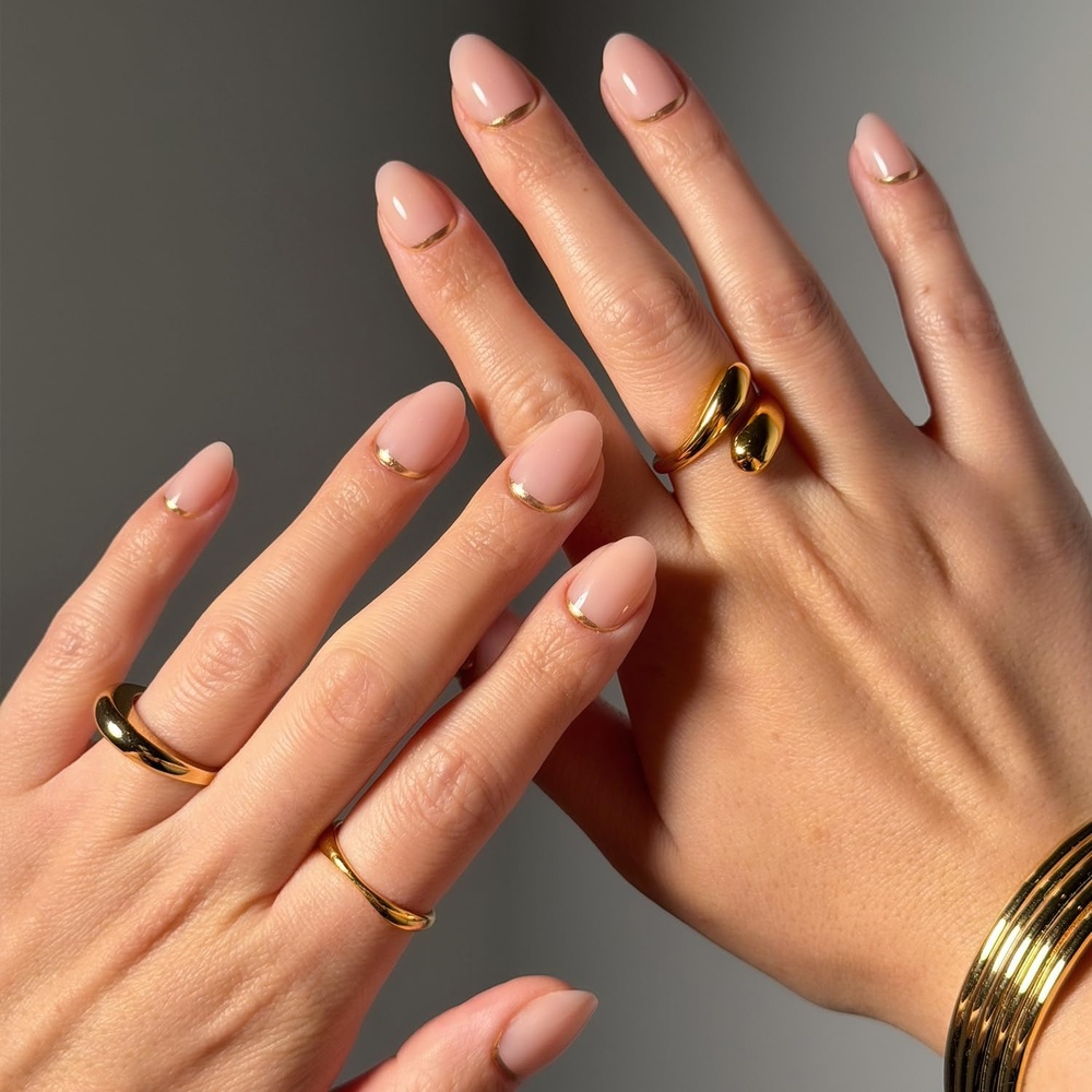image:imageGlamnetic Press On Nails Short Round Glossy Fake Nails 30 Pc Full Kit5C Glam Goals