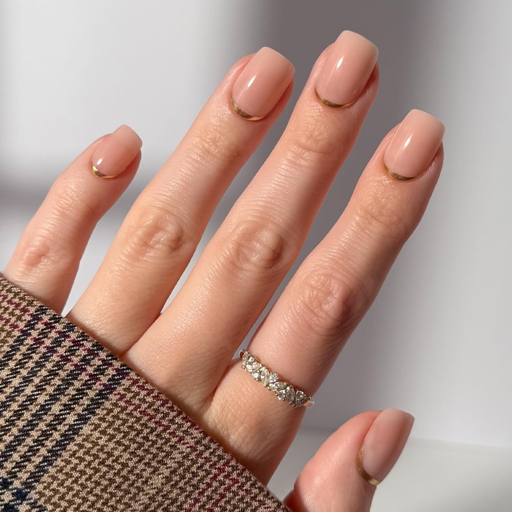 image:imageGlamnetic Press On Nails Short Round Glossy Fake Nails 30 Pc Full Kit5D Goal Setter
