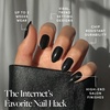 Glamnetic Press On Nails – Medium Square, Glossy Fake Nails 30 Pc Full Kit(Boba – Black Solid)
