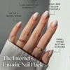 Glamnetic Press On Nails – Medium Square, Glossy Fake Nails 30 Pc Full Kit(Creamer – Nude to White Ombre)