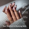 Glamnetic Press On Nails – Short Almond, Glossy Fake Nails 30 Pc Full Kit(1B – Polka In Positano)