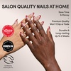 Glamnetic Press On Nails – Short Almond, Glossy Fake Nails 30 Pc Full Kit(1C – Cherry Bomb)