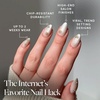 Glamnetic Press On Nails – Short Almond, Glossy Fake Nails 30 Pc Full Kit(1F – Sanded)