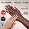 Glamnetic Press On Nails – Short Almond, Glossy Fake Nails 30 Pc Full Kit(1G – Strawberry Bits)