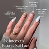 Glamnetic Press On Nails – Short Almond, Glossy Fake Nails 30 Pc Full Kit(1I – Sea Star)