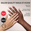 Glamnetic Press On Nails – Short Almond, Glossy Fake Nails 30 Pc Full Kit(1J – Juicy Slice)