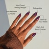 Glamnetic Press On Nails – Short Almond, Glossy Fake Nails 30 Pc Full Kit(1R – Jam Drizzle)