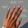 Glamnetic Press On Nails – Short Almond, Glossy Fake Nails 30 Pc Full Kit(1S – Faded Feelings)