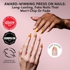 Glamnetic Press On Nails – Short Almond, Glossy Fake Nails 30 Pc Full Kit(1W – Orange Pop)