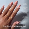 Glamnetic Press On Nails – Short Almond, Glossy Fake Nails 30 Pc Full Kit(1X – Pink Petalite)
