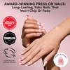 Glamnetic Press On Nails – Short Almond, Glossy Fake Nails 30 Pc Full Kit(1X – Pink Petalite)