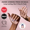 Glamnetic Press On Nails – Short Almond, Glossy Fake Nails 30 Pc Full Kit(2A – Whale Waves)