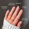 Glamnetic Press On Nails – Short Almond, Glossy Fake Nails 30 Pc Full Kit(2C – Macarons)