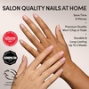 Glamnetic Press On Nails – Short Almond, Glossy Fake Nails 30 Pc Full Kit(2C – Macarons)