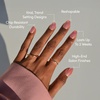 Glamnetic Press On Nails – Short Almond, Glossy Fake Nails 30 Pc Full Kit(2E – Guava Drop)