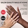 Glamnetic Press On Nails – Short Almond, Glossy Fake Nails 30 Pc Full Kit(2E – Guava Drop)