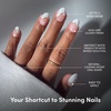 Glamnetic Press On Nails – Short Almond, Glossy Fake Nails 30 Pc Full Kit(2F – French Muse)