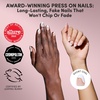 Glamnetic Press On Nails – Short Almond, Glossy Fake Nails 30 Pc Full Kit(2F – French Muse)