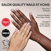 Glamnetic Press On Nails – Short Almond, Glossy Fake Nails 30 Pc Full Kit(2G – Tipsy Olive)