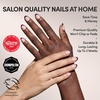Glamnetic Press On Nails – Short Almond, Glossy Fake Nails 30 Pc Full Kit(2J – Cherry Mood)
