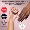 Glamnetic Press On Nails – Short Almond, Glossy Fake Nails 30 Pc Full Kit(3A – Tuscan Twist)