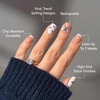 Glamnetic Press On Nails – Short Almond, Glossy Fake Nails 30 Pc Full Kit(4A – Blue A Kiss)