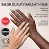 Glamnetic Press On Nails – Short Almond, Glossy Fake Nails 30 Pc Full Kit(4B – Honeydewy)