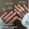 Glamnetic Press On Nails – Short Almond, Glossy Fake Nails 30 Pc Full Kit(5A – Mrs.)