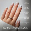 Glamnetic Press On Nails – Short Almond, Glossy Fake Nails 30 Pc Full Kit(5A – Sweet Picks)