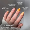 Glamnetic Press On Nails – Short Almond, Glossy Fake Nails 30 Pc Full Kit(5C – Sunny Shores)