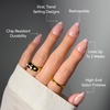 Glamnetic Press On Nails – Short Almond, Glossy Fake Nails 30 Pc Full Kit(5D – Pink Me Up)