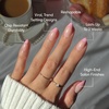 Glamnetic Press On Nails – Short Almond, Glossy Fake Nails 30 Pc Full Kit(5E – Pink Macaron)