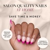 Glamnetic Press On Nails – Short Almond, Glossy Fake Nails 30 Pc Full Kit(5J – Raspberry Sorbet)