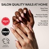 Glamnetic Press On Nails – Short Almond, Glossy Fake Nails 30 Pc Full Kit(5L – Rock Candy)
