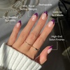Glamnetic Press On Nails – Short Almond, Glossy Fake Nails 30 Pc Full Kit(5P – Plum)
