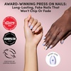 Glamnetic Press On Nails – Short Almond, Glossy Fake Nails 30 Pc Full Kit(Citrus Coast)