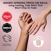Glamnetic Press On Nails – Short Almond, Glossy Fake Nails 30 Pc Full Kit(Limonata)