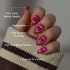 Glamnetic Press On Nails – Short Almond, Glossy Fake Nails 30 Pc Full Kit(Pink)