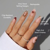 Glamnetic Press On Nails – Short Almond, Matte Fake Nails 30 Pc Full Kit(1A – Queen Of Hearts)
