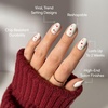 Glamnetic Press On Nails – Short Almond, Matte Fake Nails 30 Pc Full Kit(2B – Ace Of Hearts)